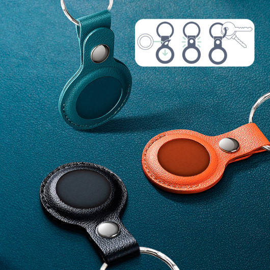 PU Leather Keyring AirTag Holders Feature